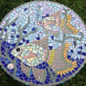 mosaic birdbath square