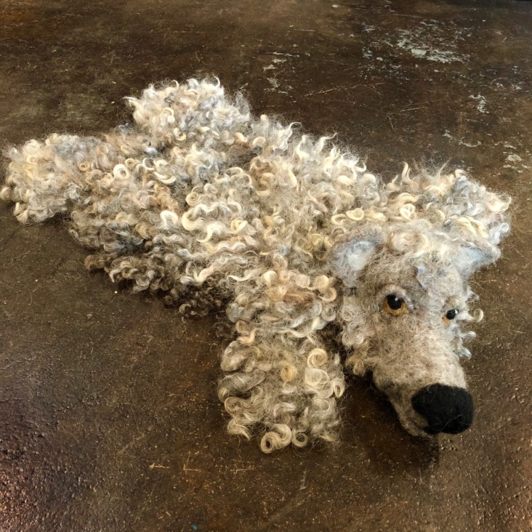 NeedleFelted Wool Mini Bear Rug South Main Creative